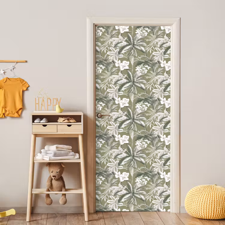Botanisch - Bloemen - Groen deurposter klein 289 -sfeer4
