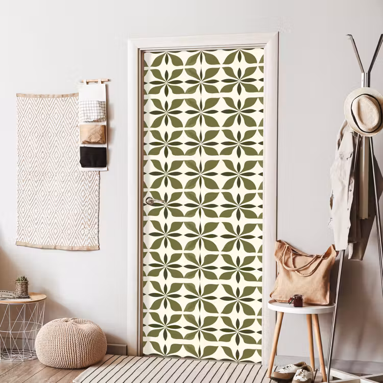 Botanisch - Retro - Groen deurposter klein 289 -sfeer6