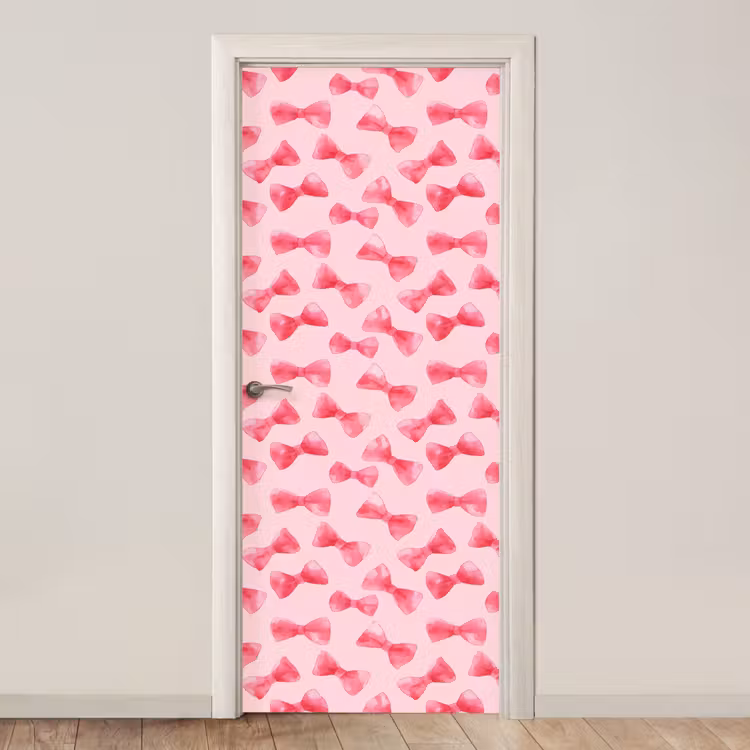 Strikken - Aquarel - Roze deurposter klein 289 -3d_beige