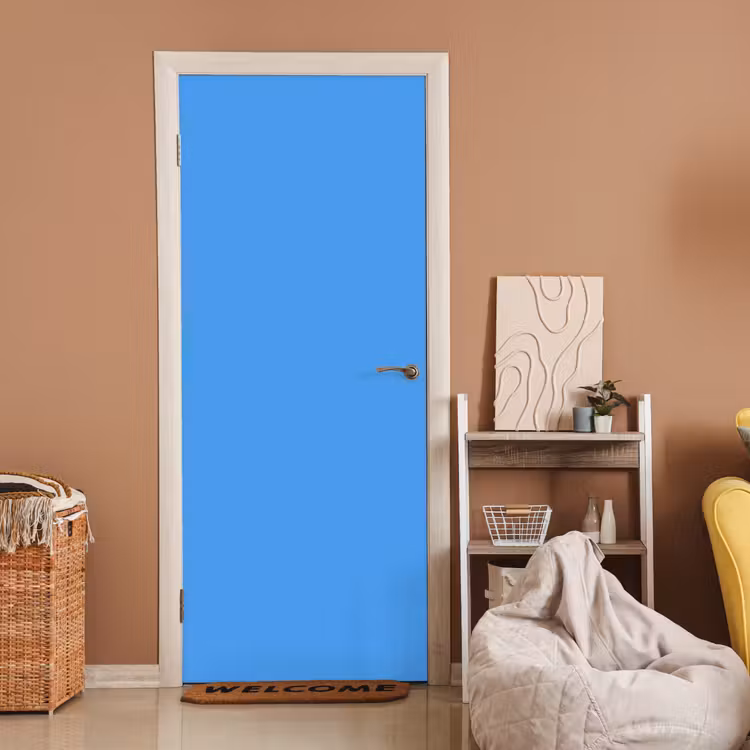 Bright - Azure - Blauw deurposter klein 289 -sfeer1