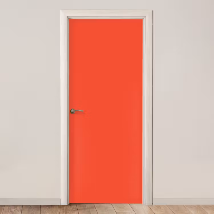 Burnt - Coral - Oranje deurposter klein 289 -3d_beige