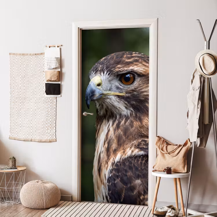 Buizerd - Roofvogel - Natuur - Bruin deurposter klein -sfeer6