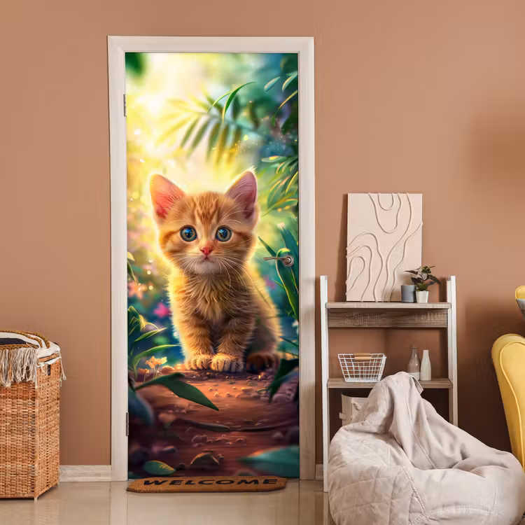 Kat - Huisdier - Natuur deurposter klein -sfeer1