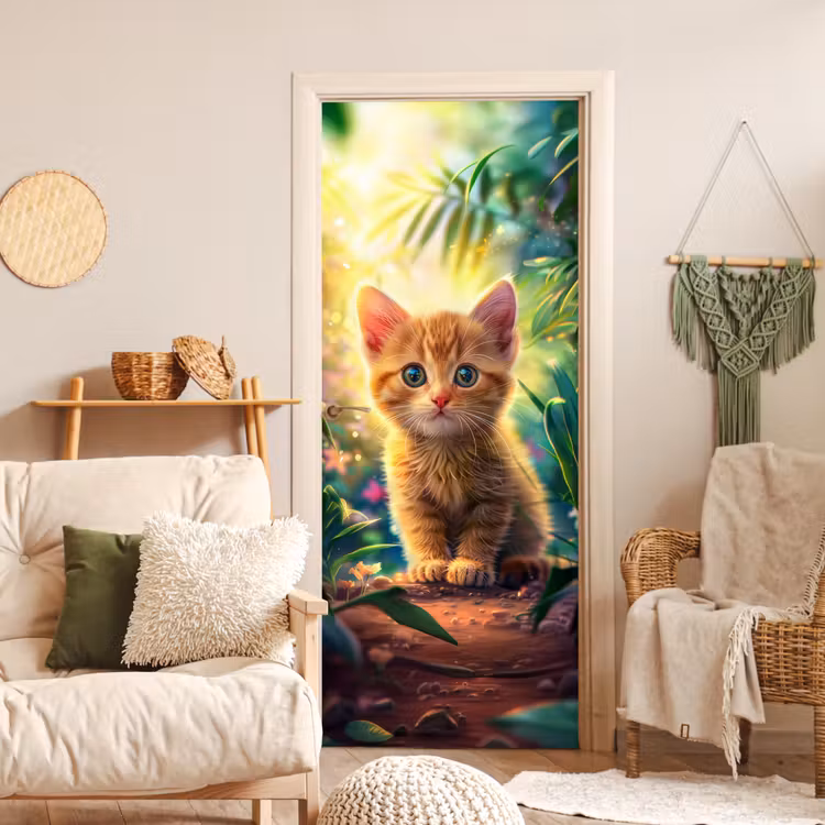 Kat - Huisdier - Natuur deurposter klein -sfeer2