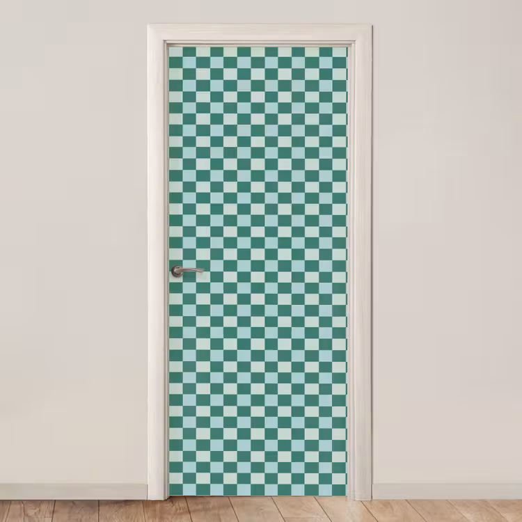 Schaak - Klassiek - Groen deurposter klein 289 -3d_beige
