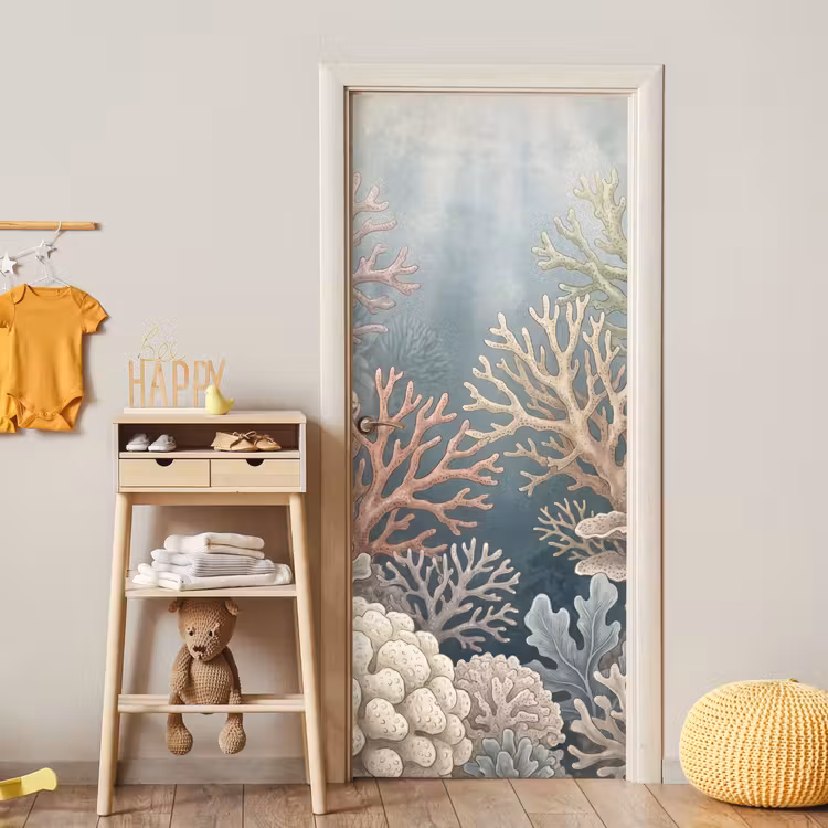 Koraal - Zeeleven - Onderwater - Illustratie - Natuur deurposter klein -sfeer4