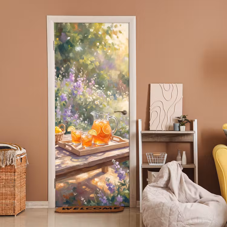 Drank - Citroen - Zomer - Tuin - Geel deurposter klein -sfeer1