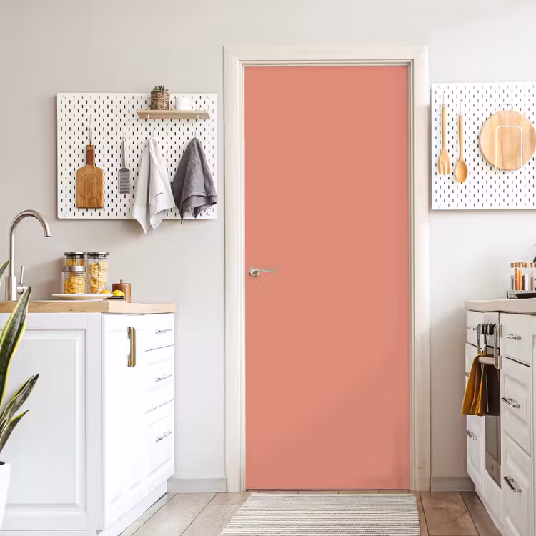 Earthy - Rose - Koraal deurposter klein 289 -sfeer5