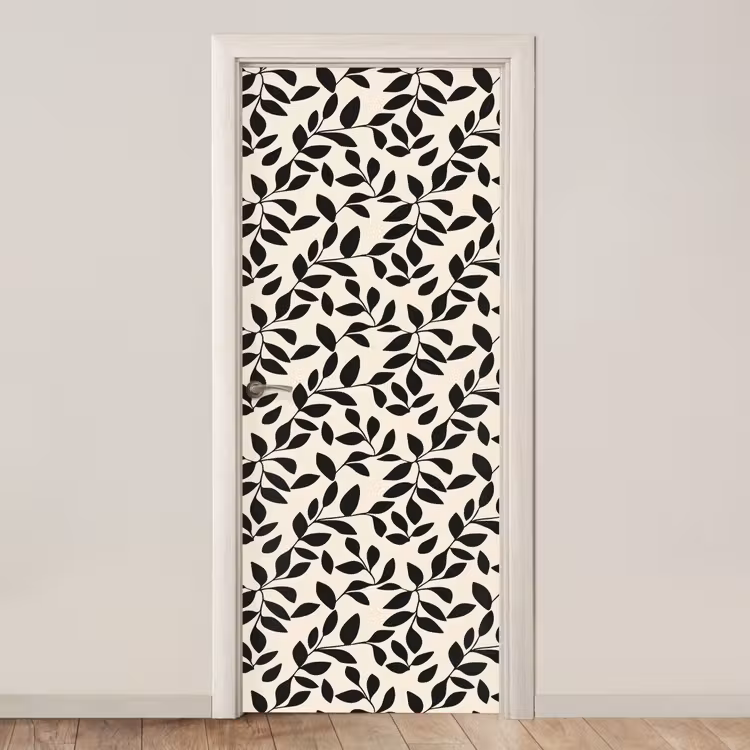 Elegant - Patroon - Zwart - Beige deurposter klein 289 -3d_beige