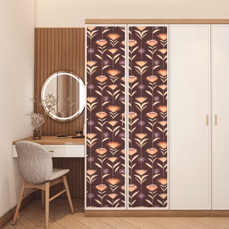 Elegant - Retro - Bruin deurposter klein 289 -sfeer3
