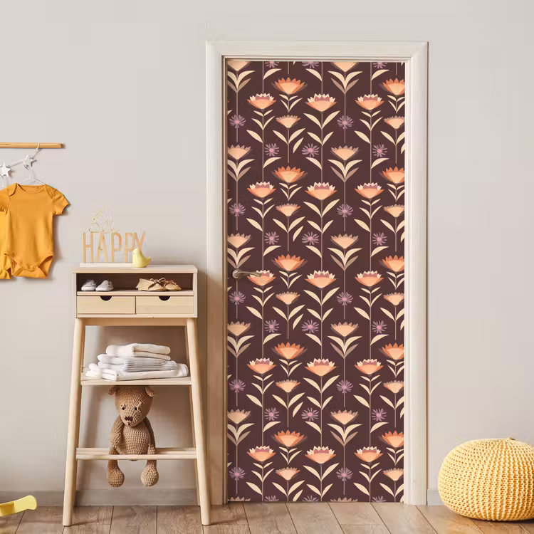 Elegant - Retro - Bruin deurposter klein 289 -sfeer4