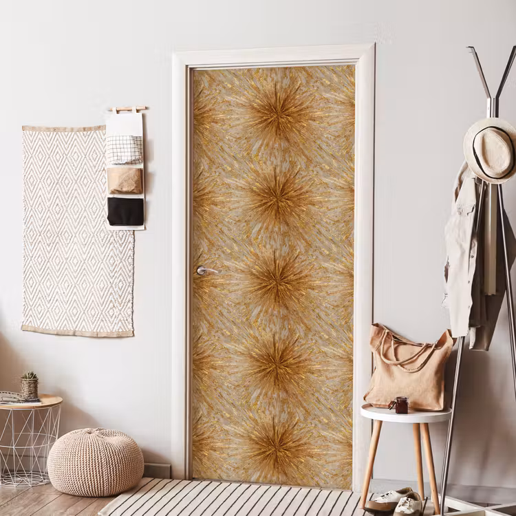 Explosie - Abstract - Goud - Wit deurposter klein 289 -sfeer6