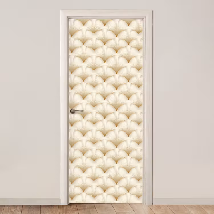Waaier - Motief -  Goud deurposter klein 289 -3d_beige