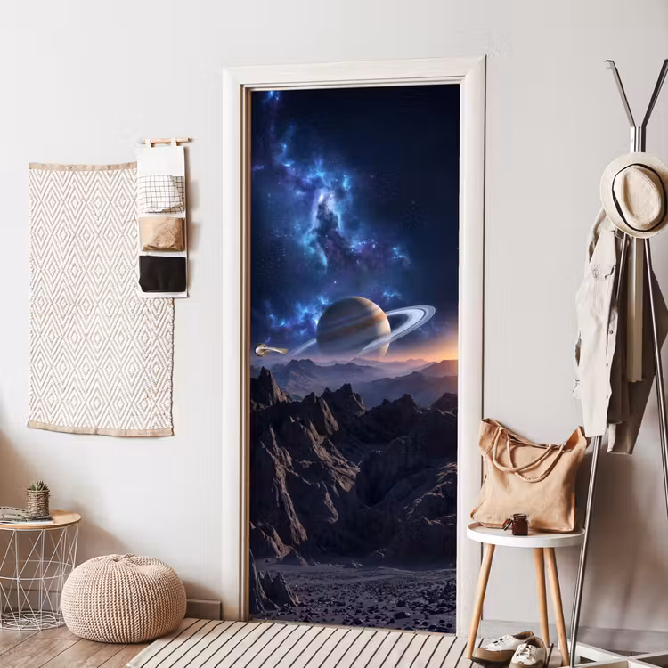 Fantasy - Kosmos - Landschap deurposter klein -sfeer6