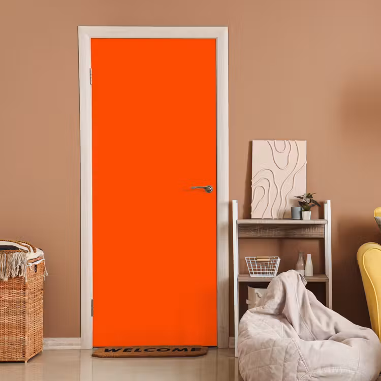 Fiery - Tangerine - Oranje deurposter klein 289 -sfeer1