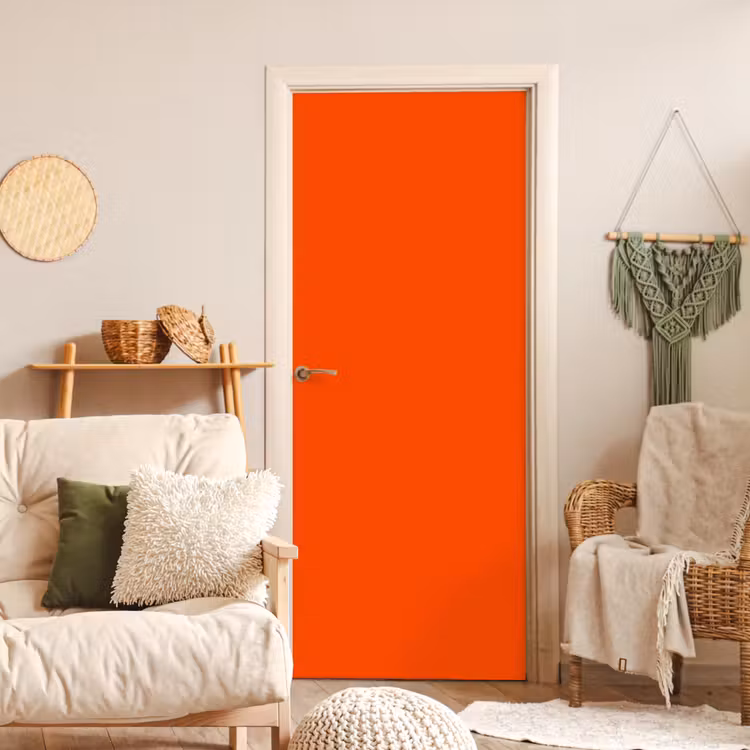 Fiery - Tangerine - Oranje deurposter klein 289 -sfeer2