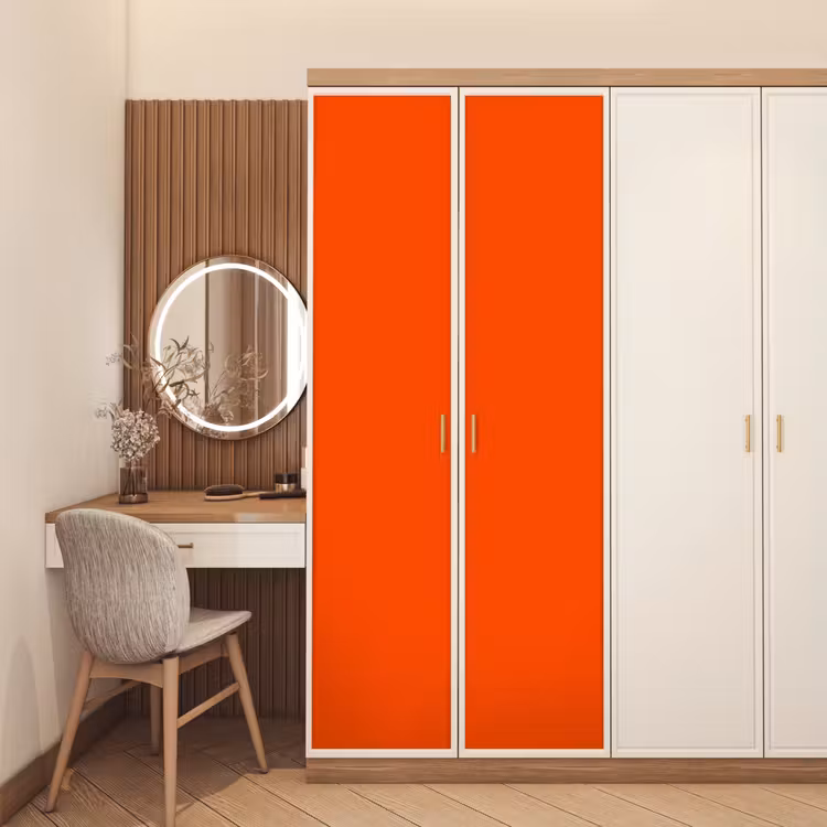 Fiery - Tangerine - Oranje deurposter klein 289 -sfeer3