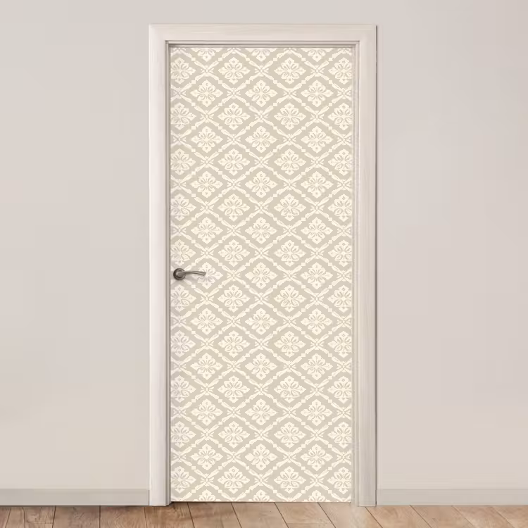 Floraal - Ornament - Beige deurposter klein 289 -3d_beige