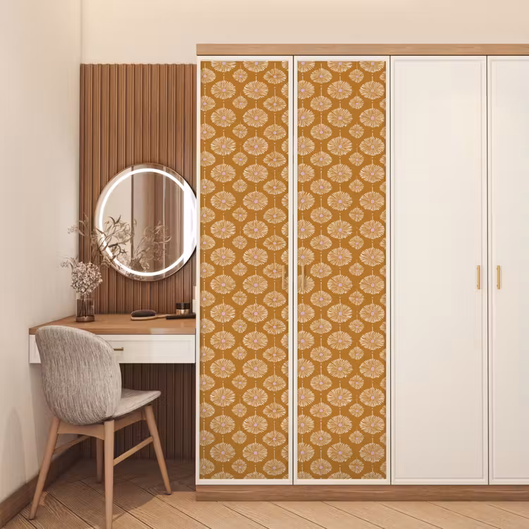 Bloemen - Modern - Oker deurposter klein 289 -sfeer3