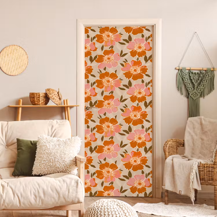 Bloemen - Motief - Retro deurposter klein 289 -sfeer2