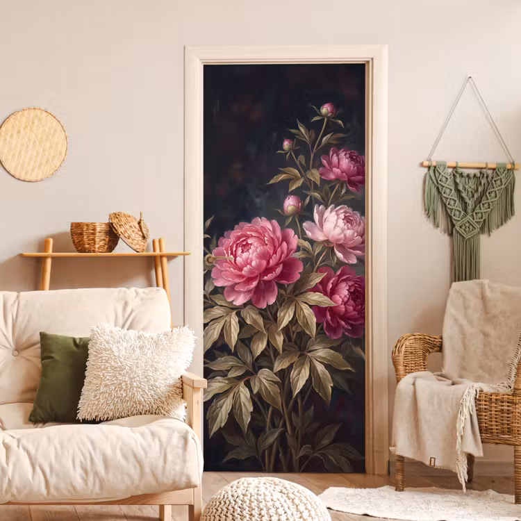 Bloemen - Roze - Klassiek - Natuur deurposter klein -sfeer2