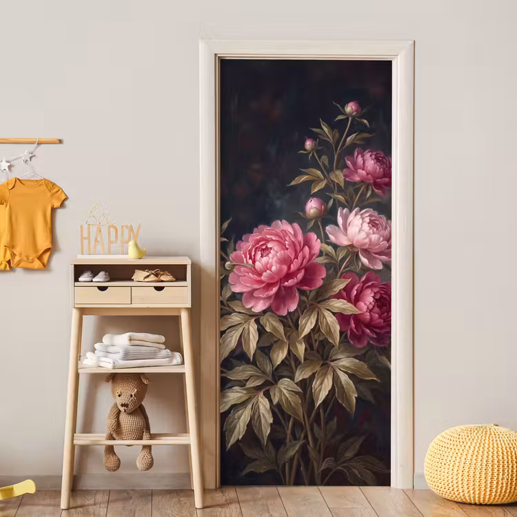 Bloemen - Roze - Klassiek - Natuur deurposter klein -sfeer4