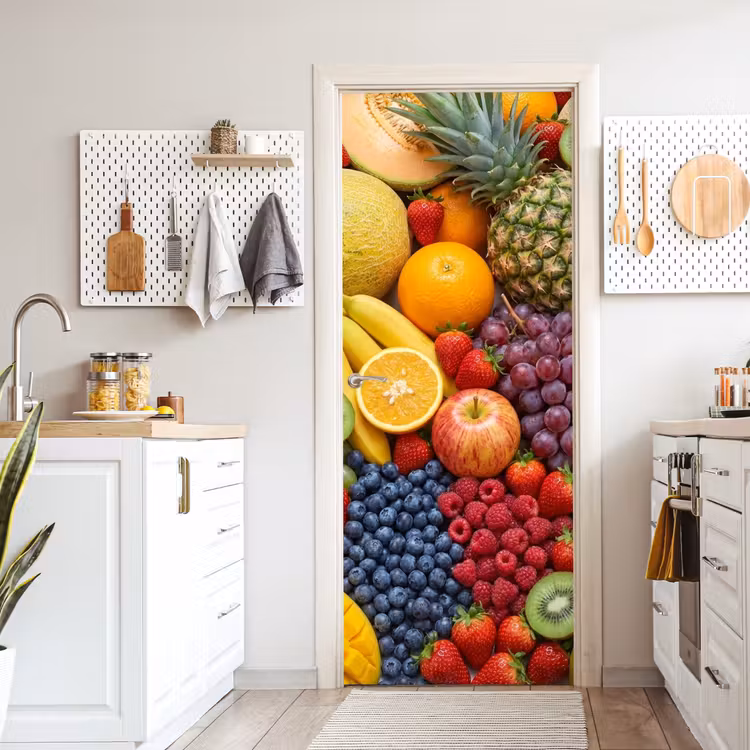 Eten - Fruit - Vers - Kleurrijk - Voeding deurposter klein -sfeer5