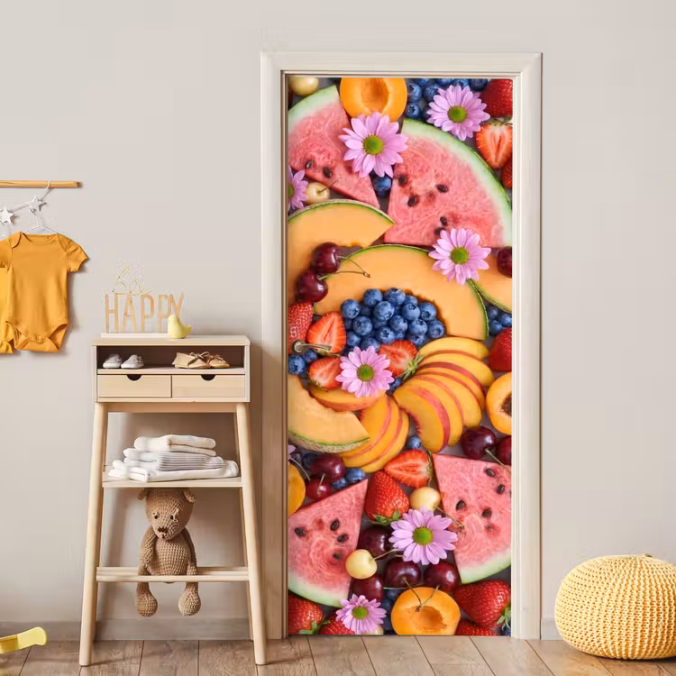 Eten - Fruit - Zomer - Kleurrijk deurposter klein -sfeer4
