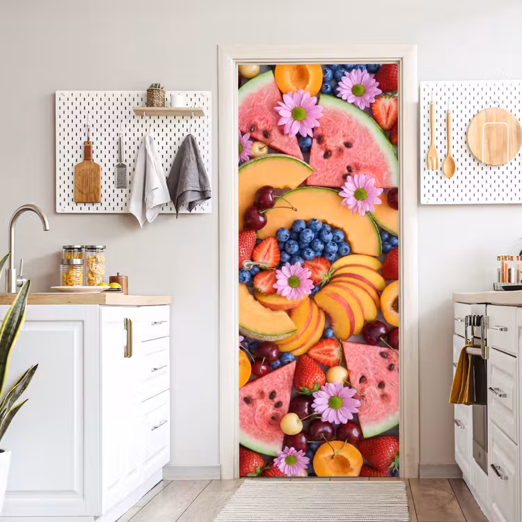 Eten - Fruit - Zomer - Kleurrijk deurposter klein -sfeer5