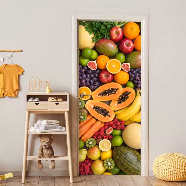 Eten - Fruit - Groenten - Vers - Kleurrijk deurposter klein -sfeer4