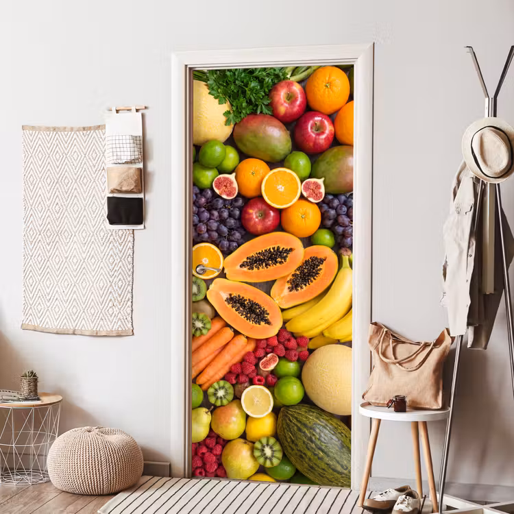 Eten - Fruit - Groenten - Vers - Kleurrijk deurposter klein -sfeer6