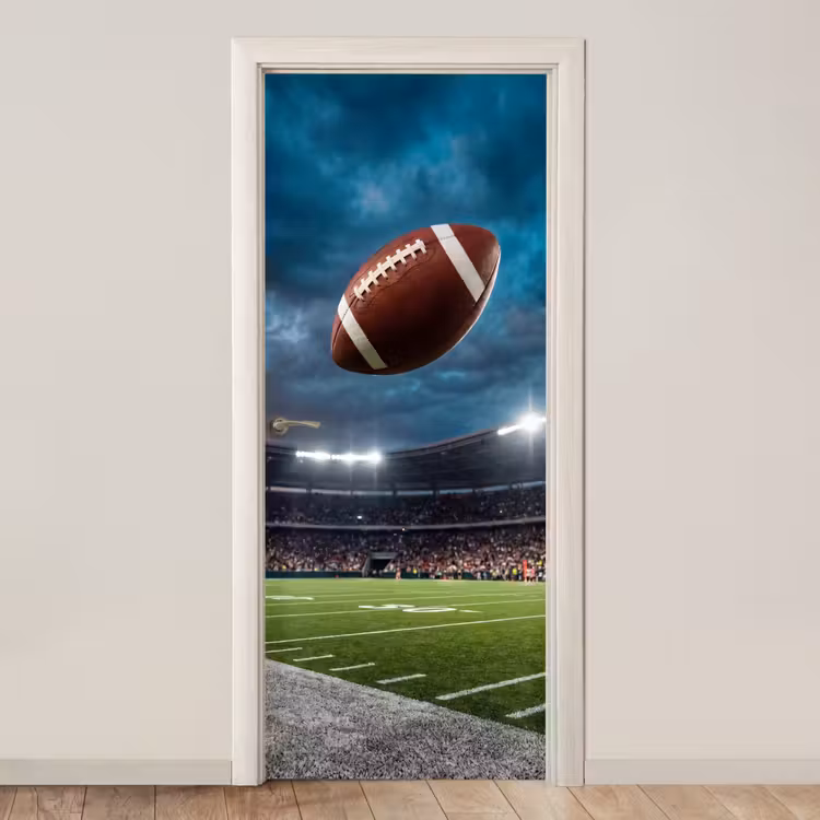 Football - Bal - Stadion - Sport deurposter klein -3d_beige