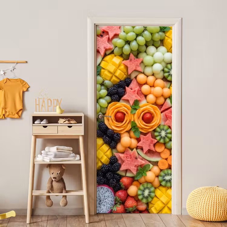 Fruit - Variatie - Kleurrijk - Vers - Eten deurposter klein -sfeer4