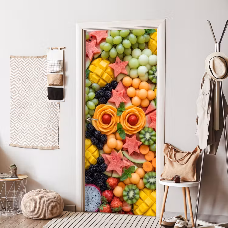 Fruit - Variatie - Kleurrijk - Vers - Eten deurposter klein -sfeer6