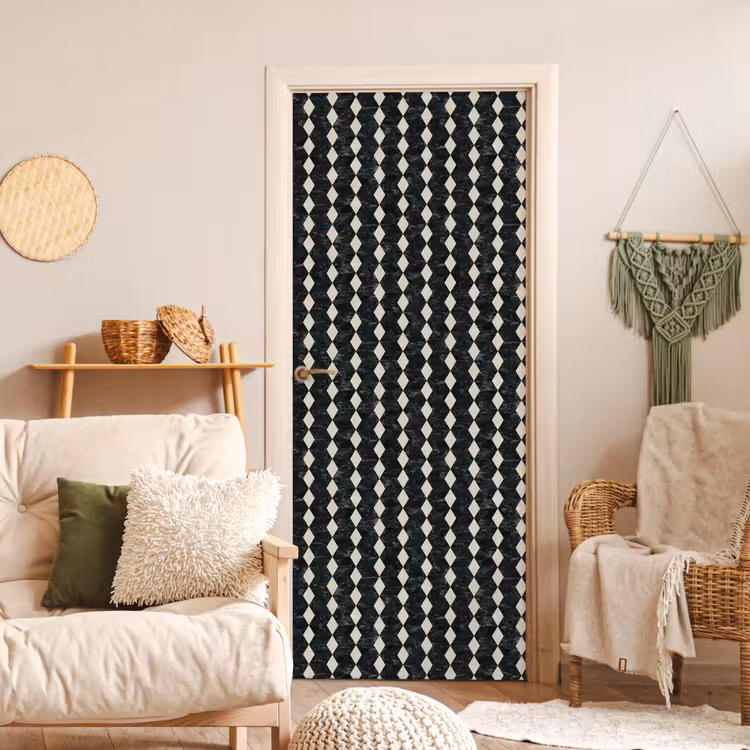Geometrisch - Patroon - Marmer - Groen deurposter klein 289 -sfeer2
