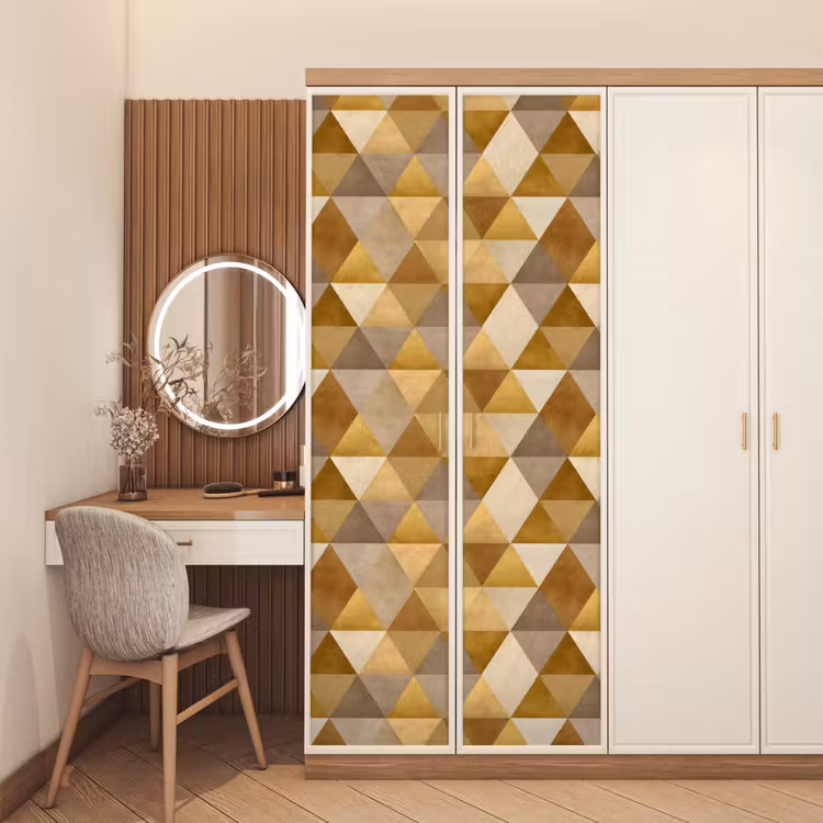 Geometrisch - Driehoek - Goud deurposter klein 289 -sfeer3