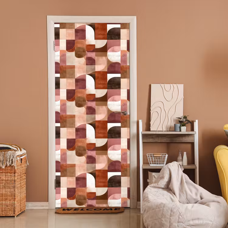 Geometrie - Modern - Retro deurposter klein 289 -sfeer1