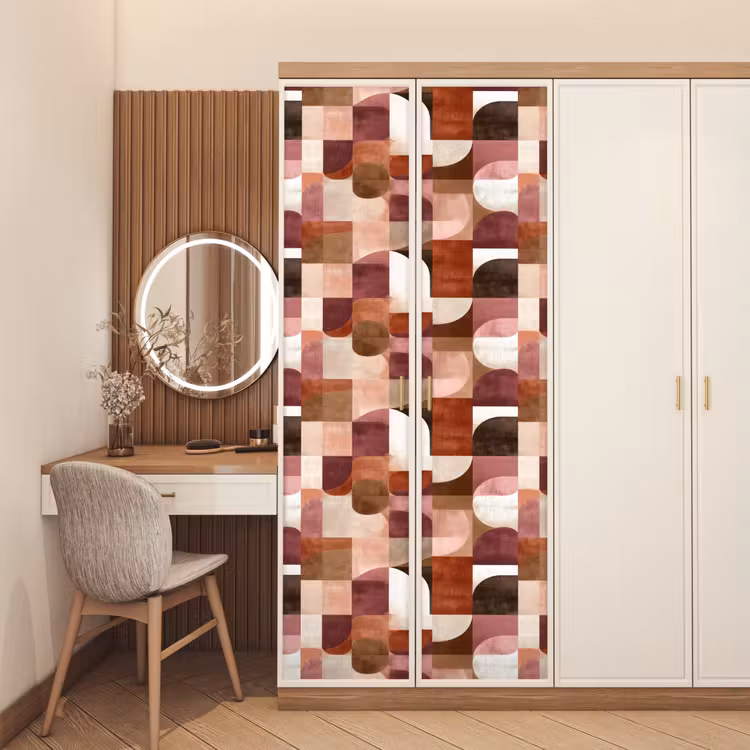 Geometrie - Modern - Retro deurposter klein 289 -sfeer3