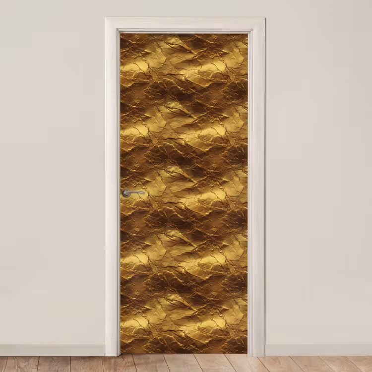Bladgoud - Textuur - Goud deurposter klein 289 -3d_beige