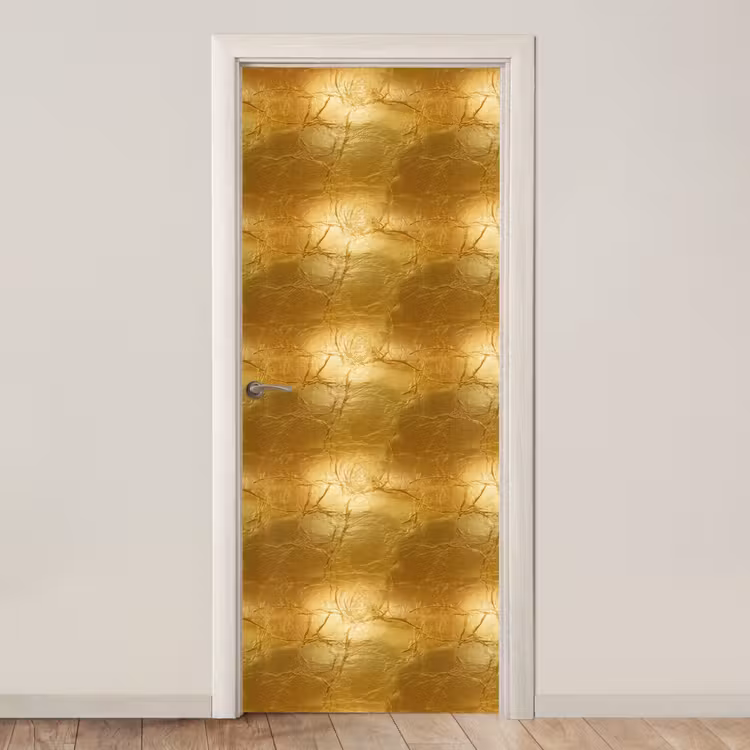 Bladgoud - Vintage - Textuur - Warm Goud deurposter klein 289 -3d_beige