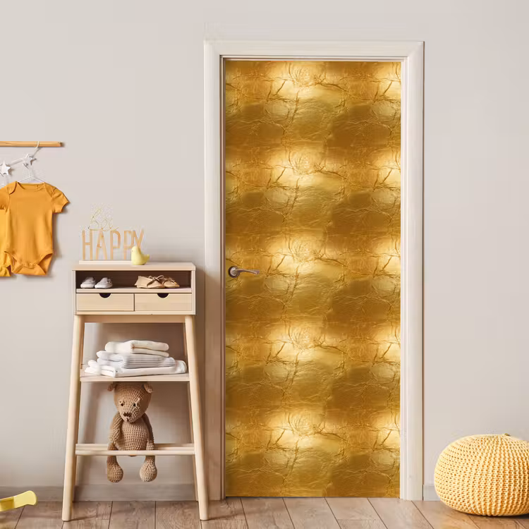 Bladgoud - Vintage - Textuur - Warm Goud deurposter klein 289 -sfeer4