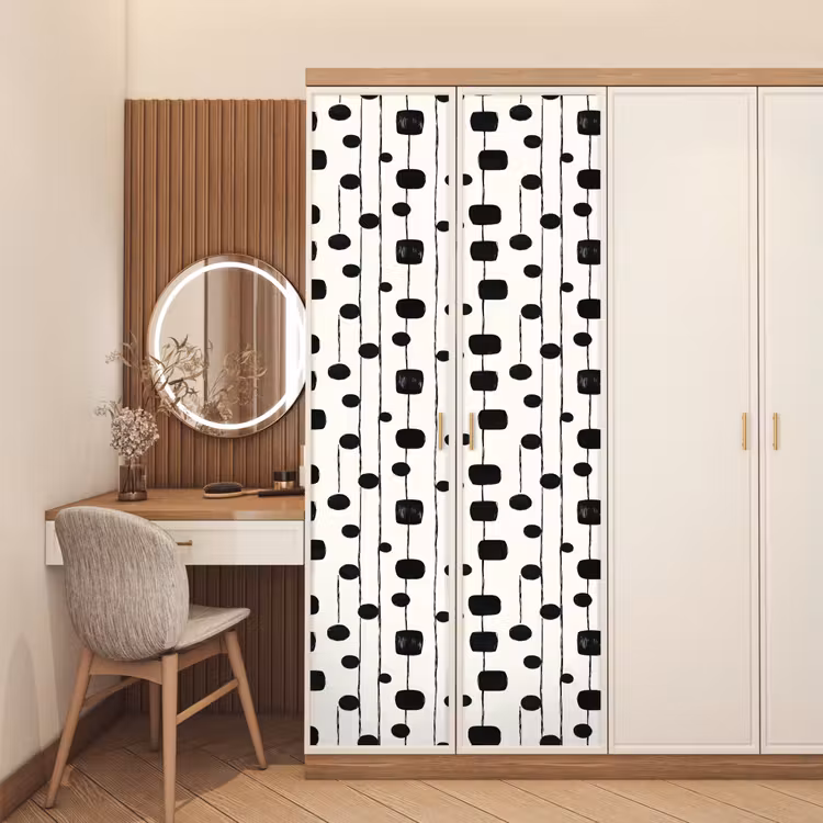 Grafisch - Modern - Zwart deurposter klein 289 -sfeer3