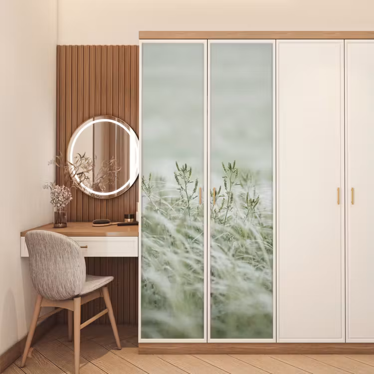 Grassen - Minimalistisch - Groen deurposter klein -sfeer3