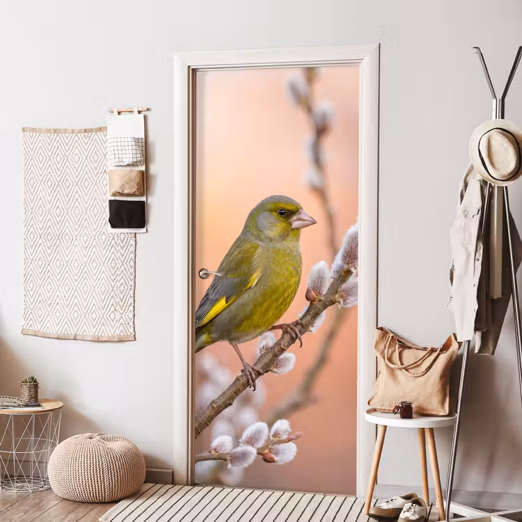 Groenling - Katjes - Lente - Natuur - Zacht deurposter klein -sfeer6
