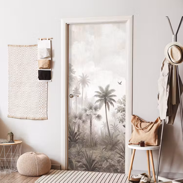Jungle - Palmbomen - Natuur deurposter klein -sfeer6