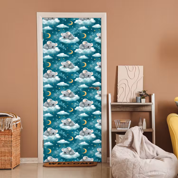 Koala's - Betoverend - Blauw deurposter klein 289 -sfeer1