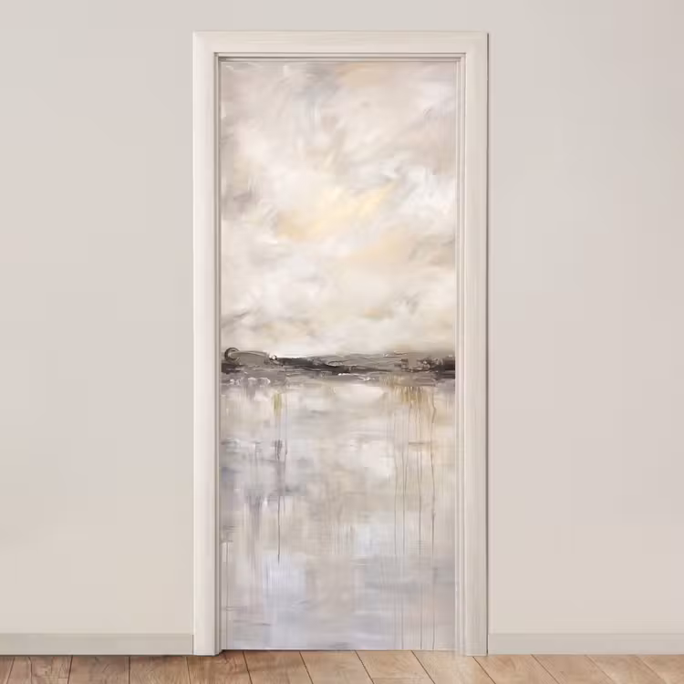 Landschap - Horizon - Natuur - Abstract - Neutraal deurposter klein -3d_beige