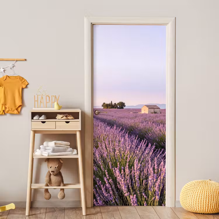 Lavendel - Landschap - Sereen - Paars deurposter klein -sfeer4