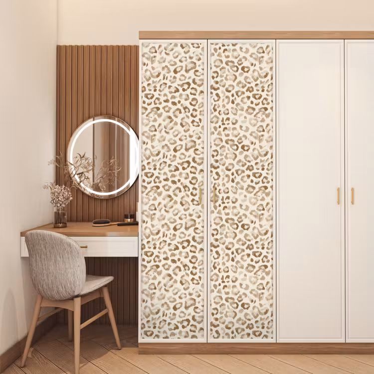 Luipaard - Klassiek - Beige deurposter klein 289 -sfeer3