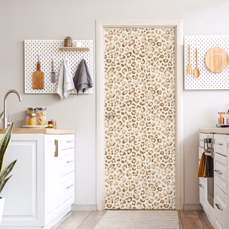 Luipaard - Klassiek - Beige deurposter klein 289 -sfeer5